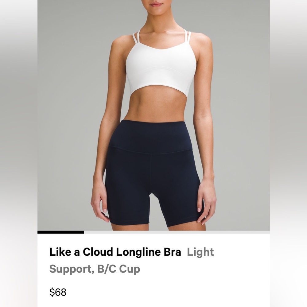 Like a cloud white lululemon sports bra
